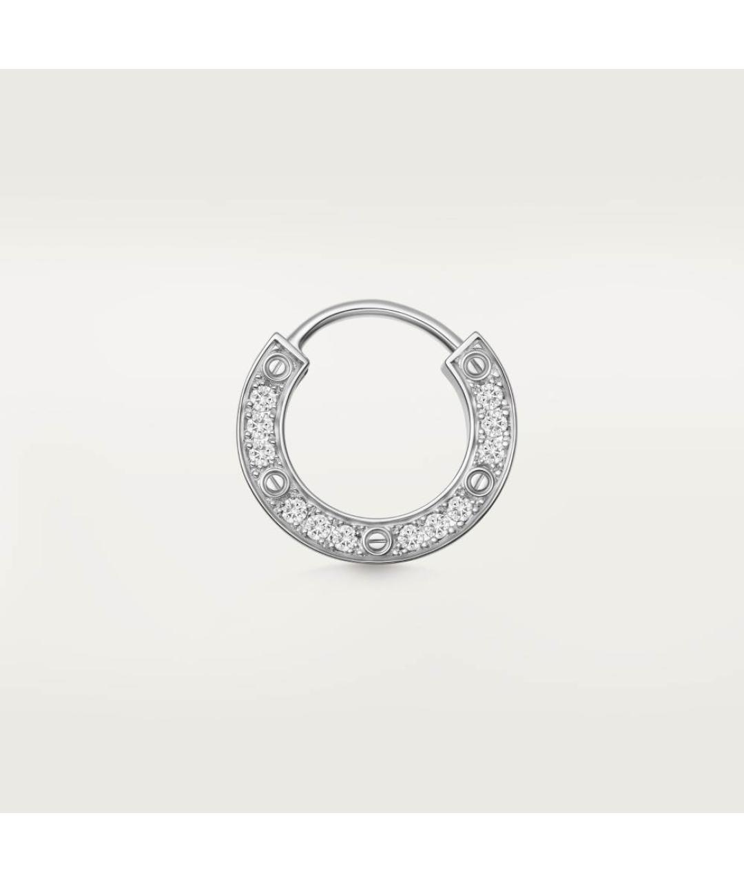 CARTIER Серебряные серьги из белого золота, фото 4