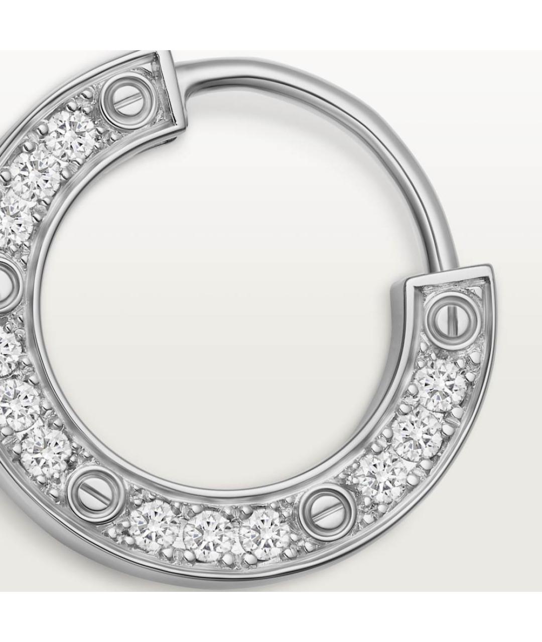CARTIER Серебряные серьги из белого золота, фото 3
