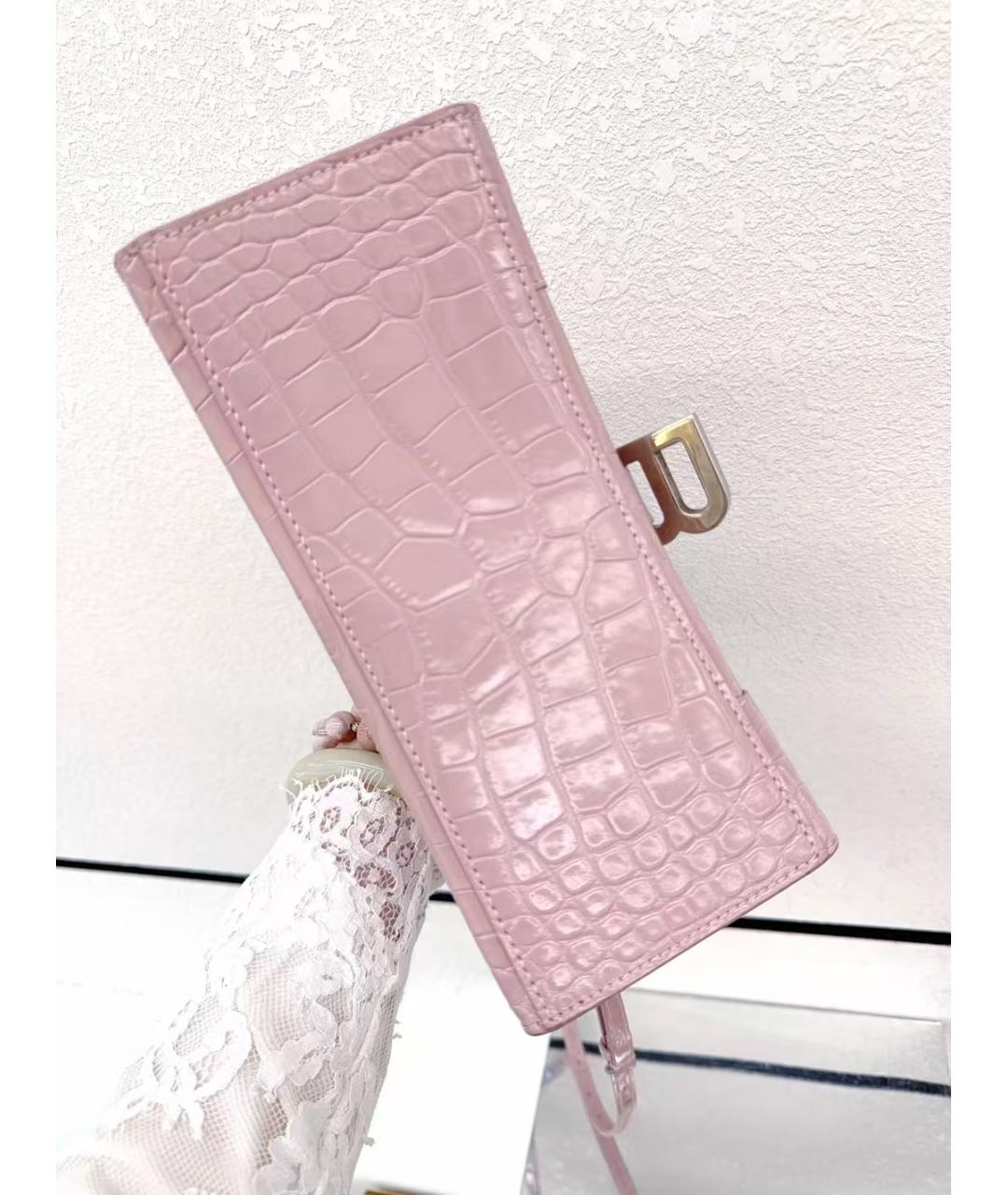 BALENCIAGA Розовая кожаная сумка через плечо, фото 5