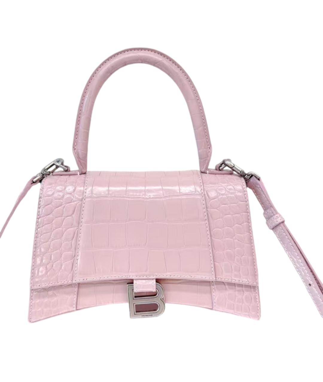 BALENCIAGA Розовая кожаная сумка через плечо, фото 8