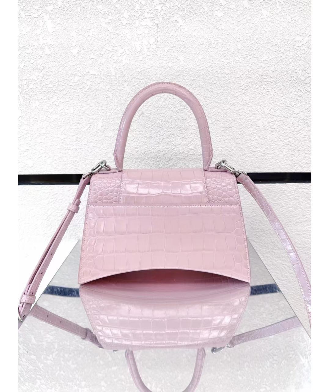 BALENCIAGA Розовая кожаная сумка через плечо, фото 3