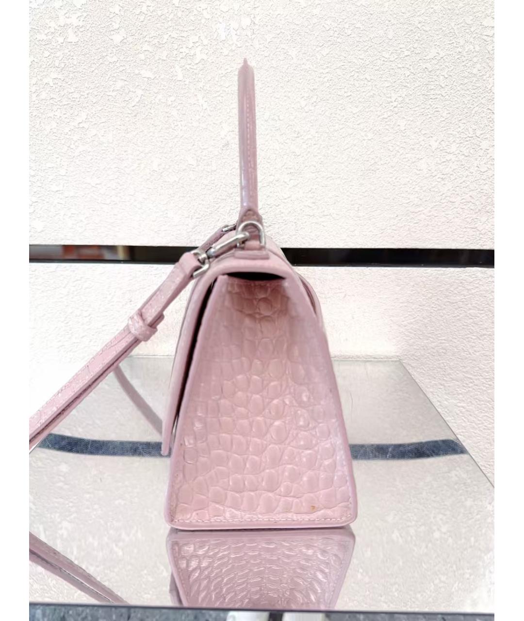 BALENCIAGA Розовая кожаная сумка через плечо, фото 4