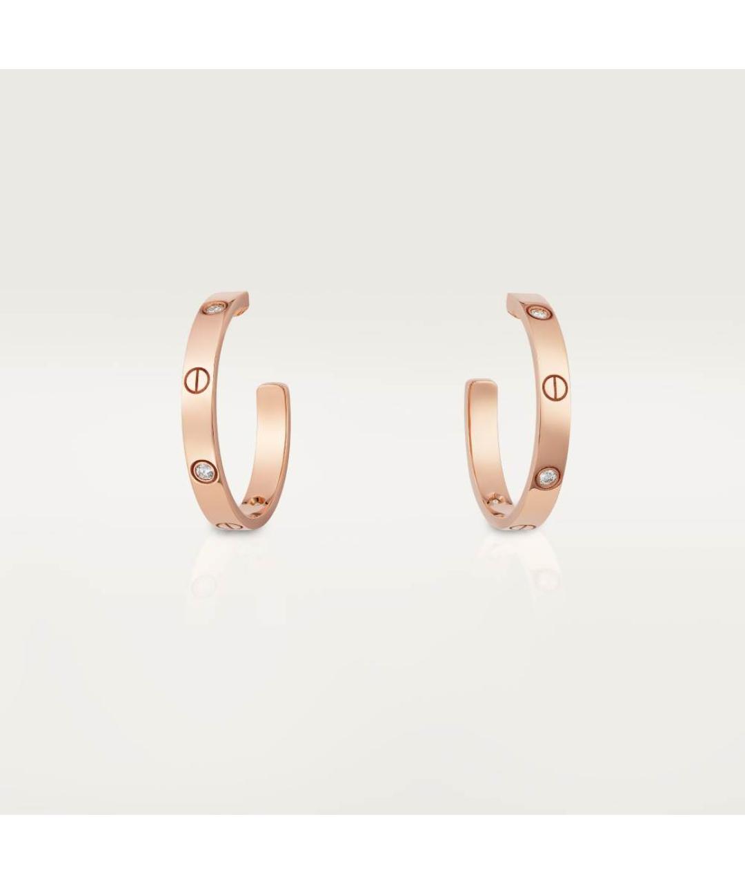CARTIER Золотые серьги из розового золота, фото 4