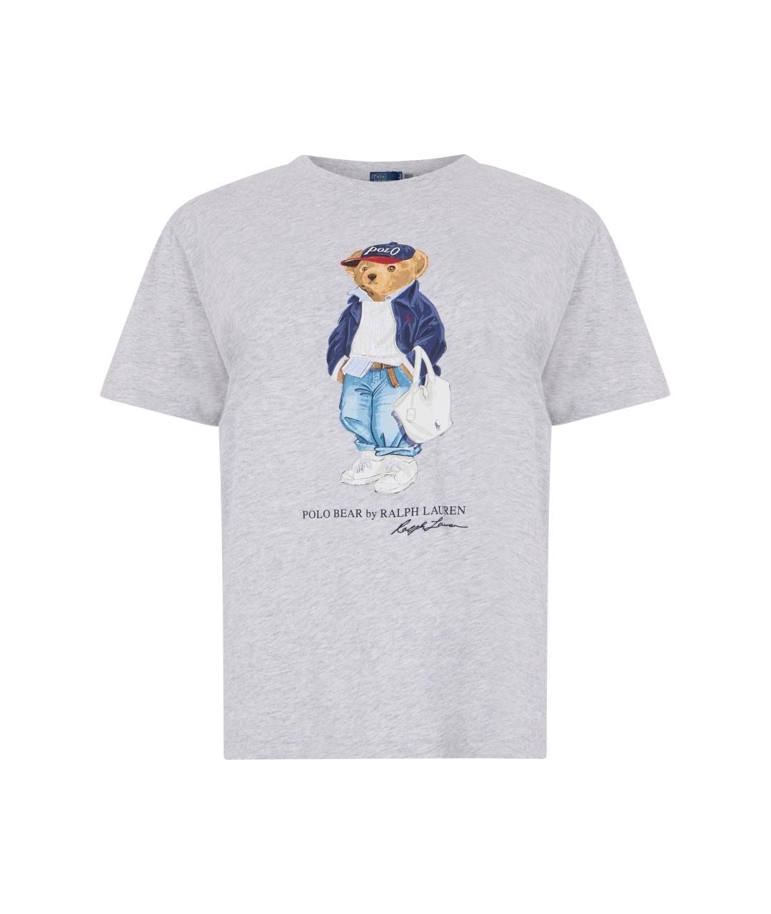 POLO RALPH LAUREN Серая хлопковая футболка, фото 1