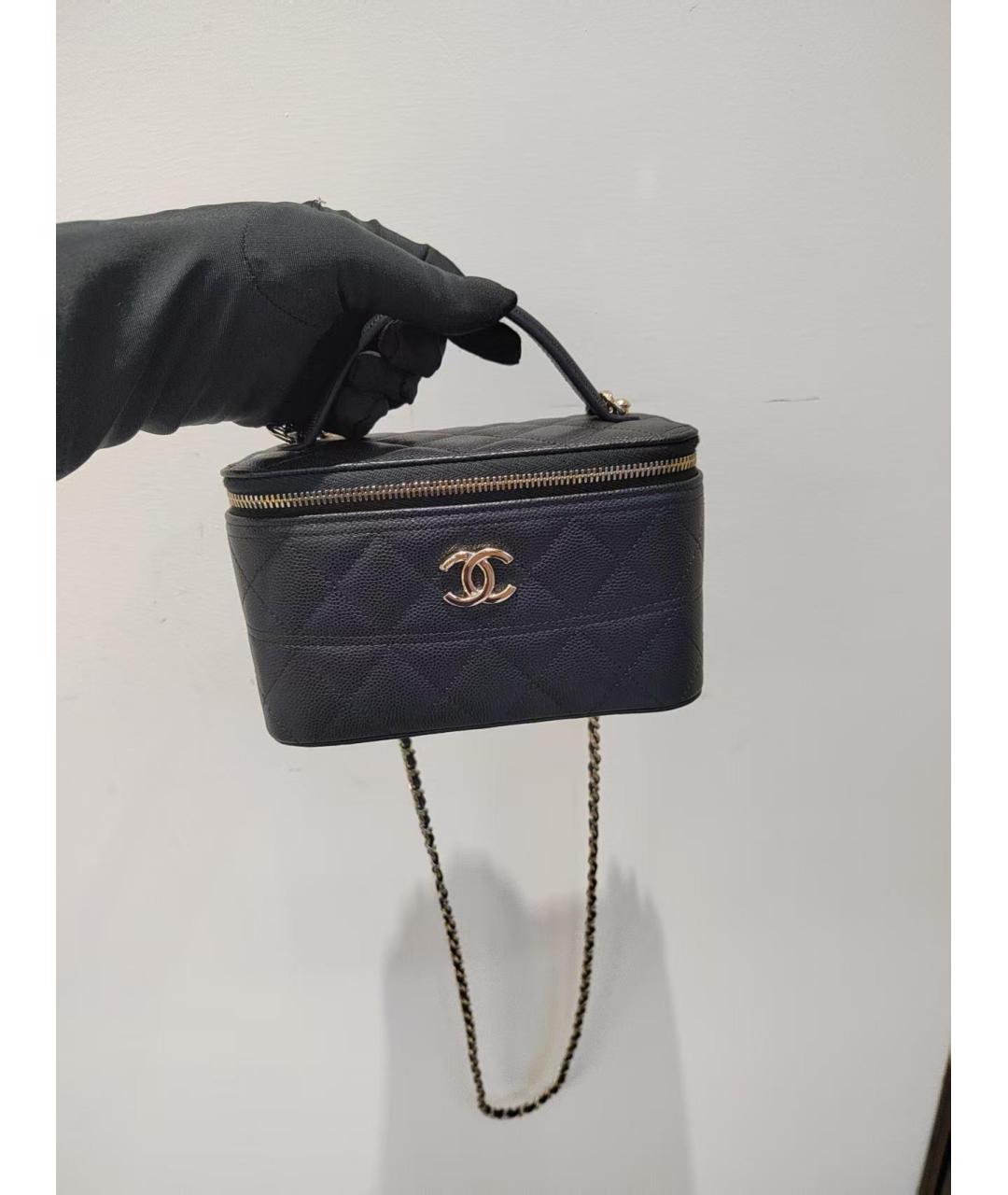 CHANEL Черная кожаная сумка через плечо, фото 8
