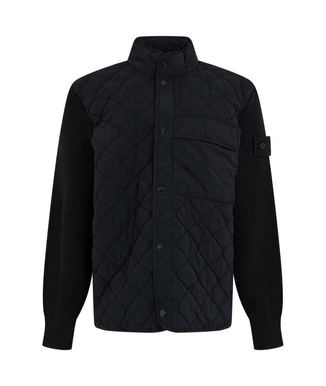 STONE ISLAND Черная полиамидовая куртка, фото 1