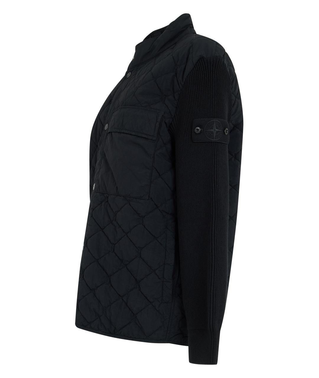 STONE ISLAND Черная полиамидовая куртка, фото 3