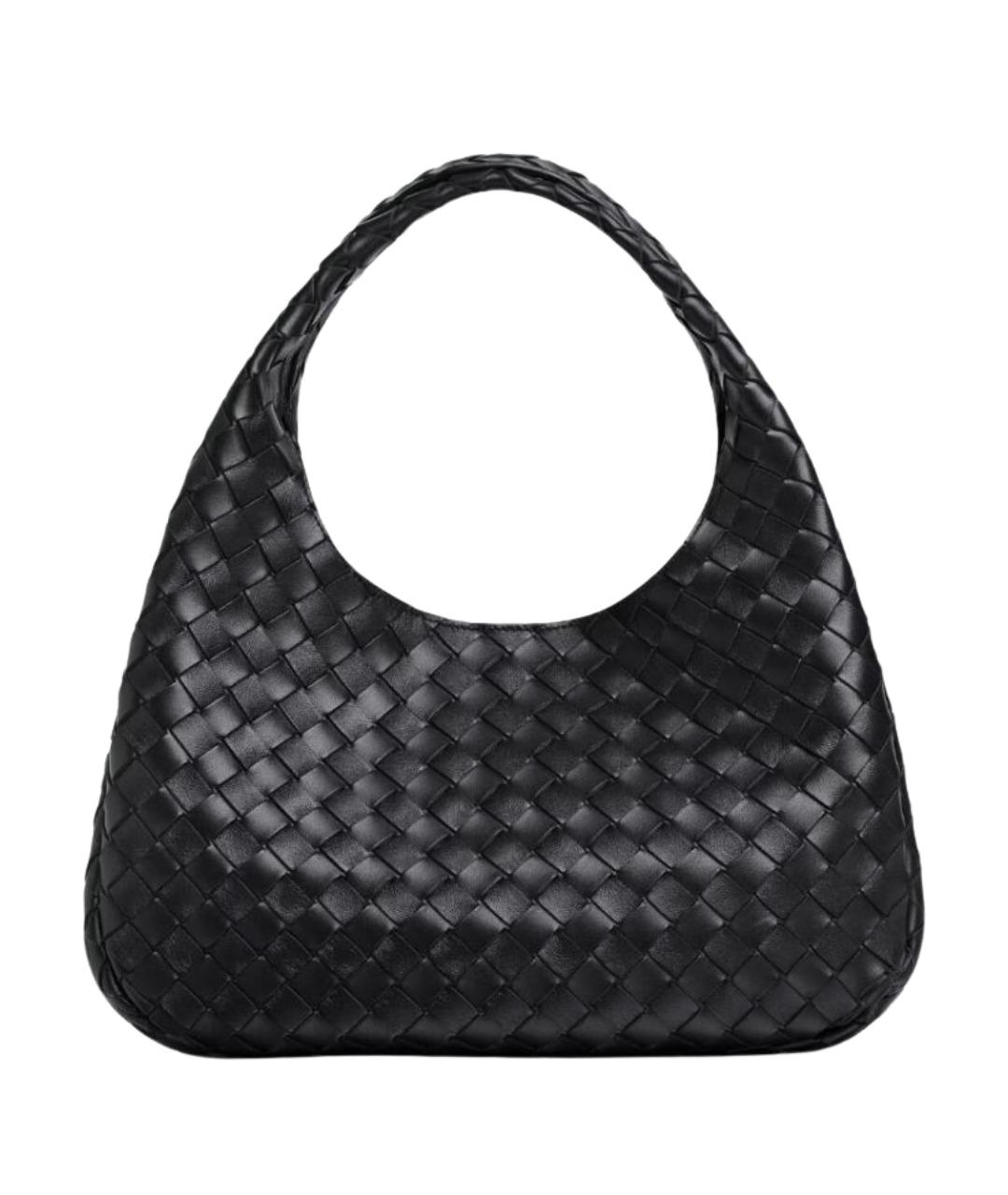BOTTEGA VENETA Черная кожаная сумка с короткими ручками, фото 1
