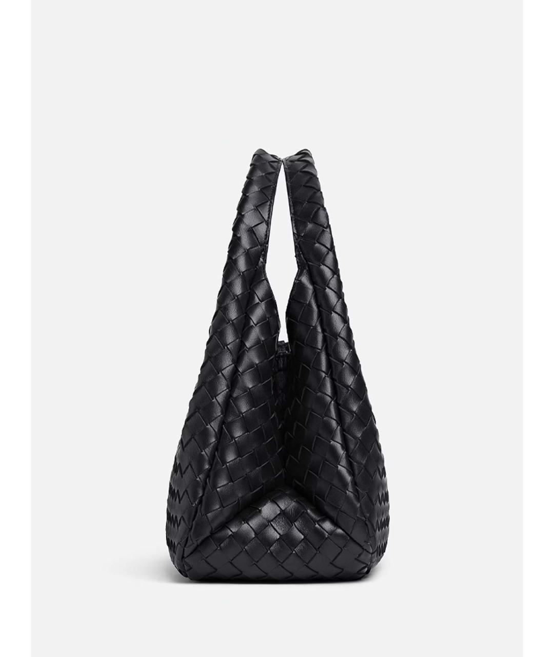 BOTTEGA VENETA Черная кожаная сумка с короткими ручками, фото 3