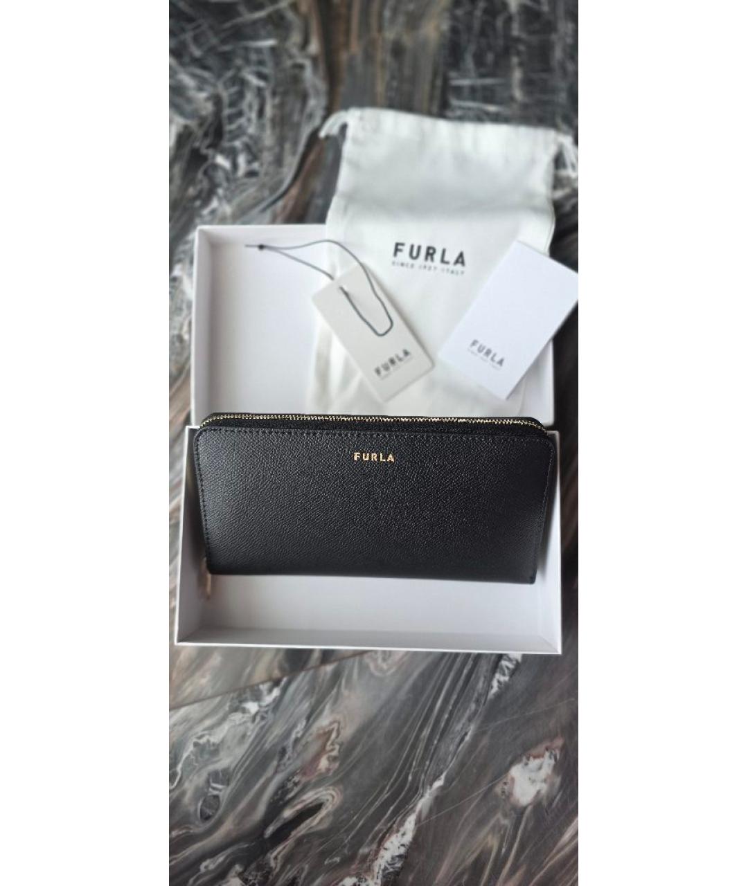 FURLA Черный кошелек из искусственной кожи, фото 5