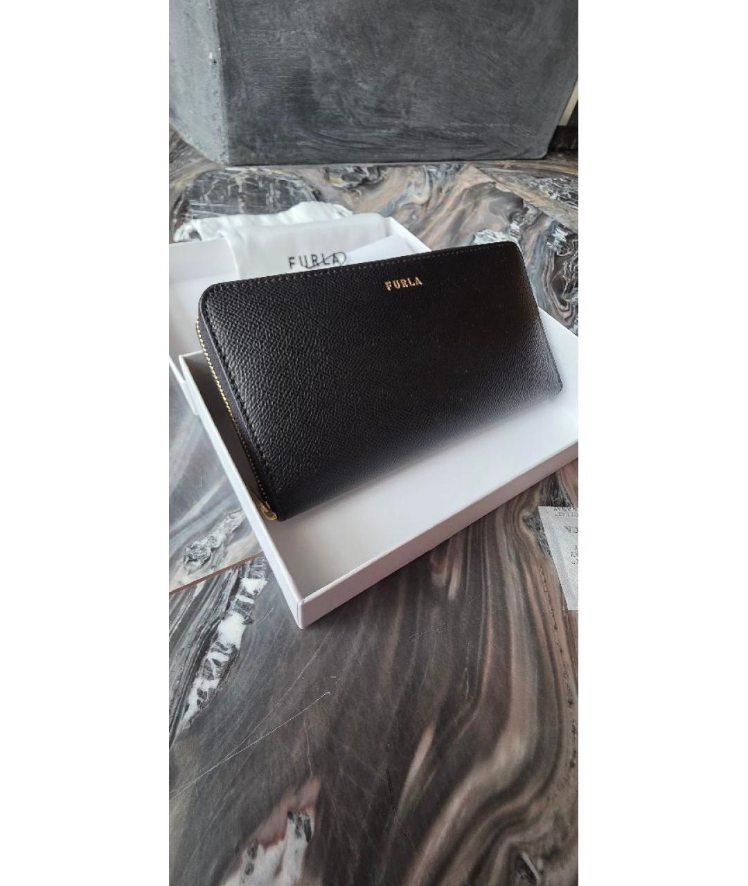 FURLA Черный кошелек из искусственной кожи, фото 2