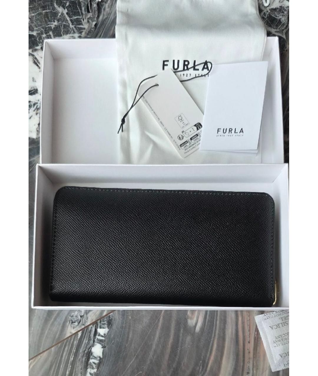 FURLA Черный кошелек из искусственной кожи, фото 3