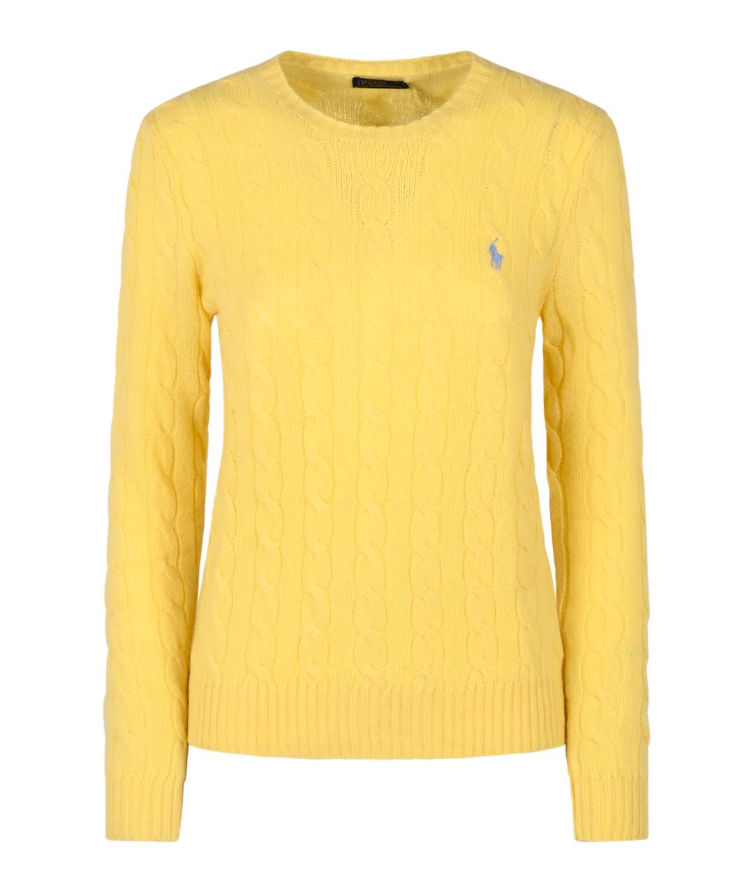 POLO RALPH LAUREN Желтый шерстяной джемпер / свитер, фото 1