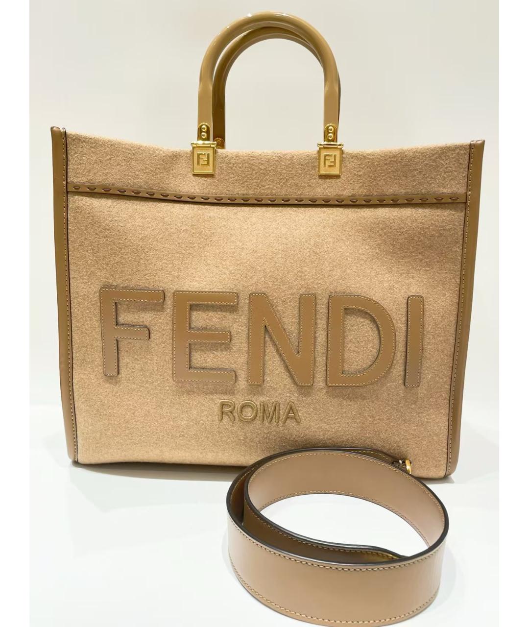 FENDI Бежевая сумка через плечо, фото 2