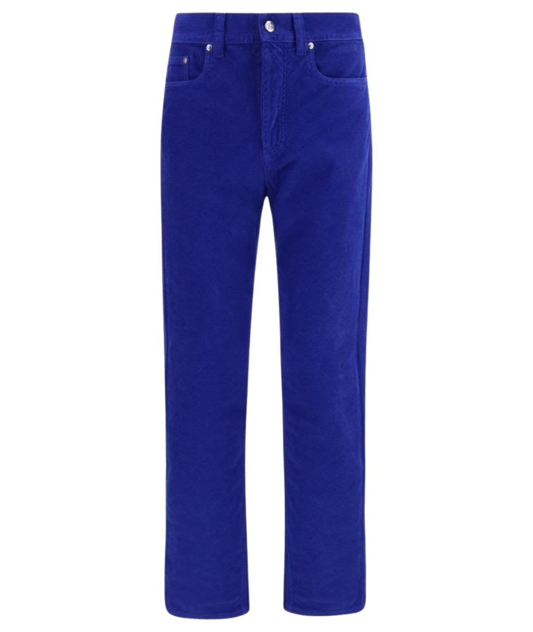VERSACE Синие хлопковые повседневные брюки, фото 1