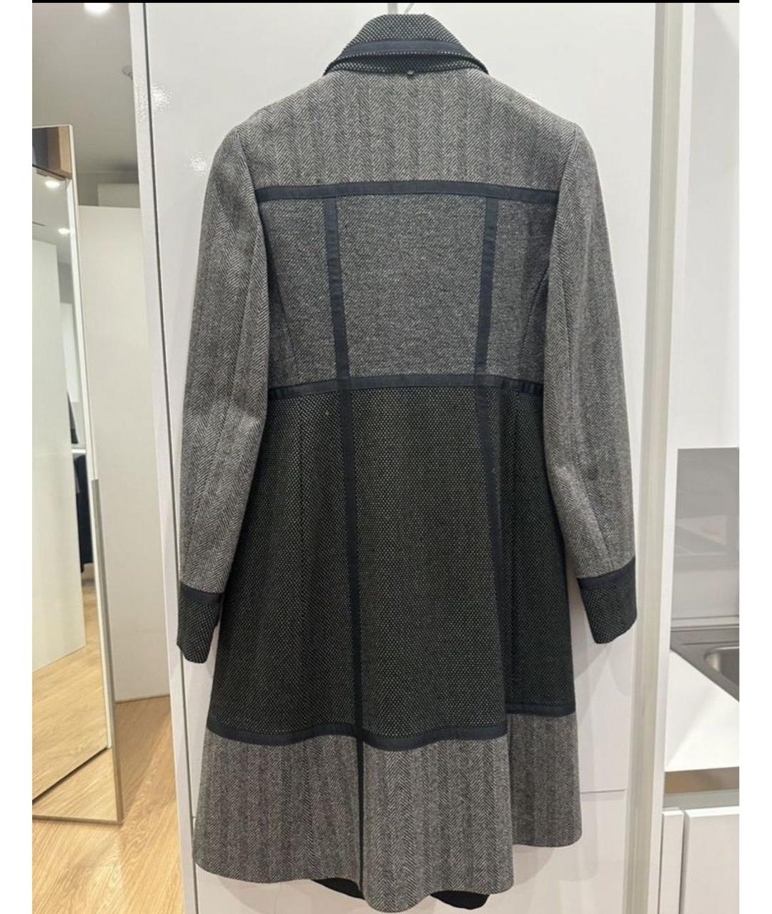 SPORTMAX Антрацитовое шерстяное пальто, фото 2