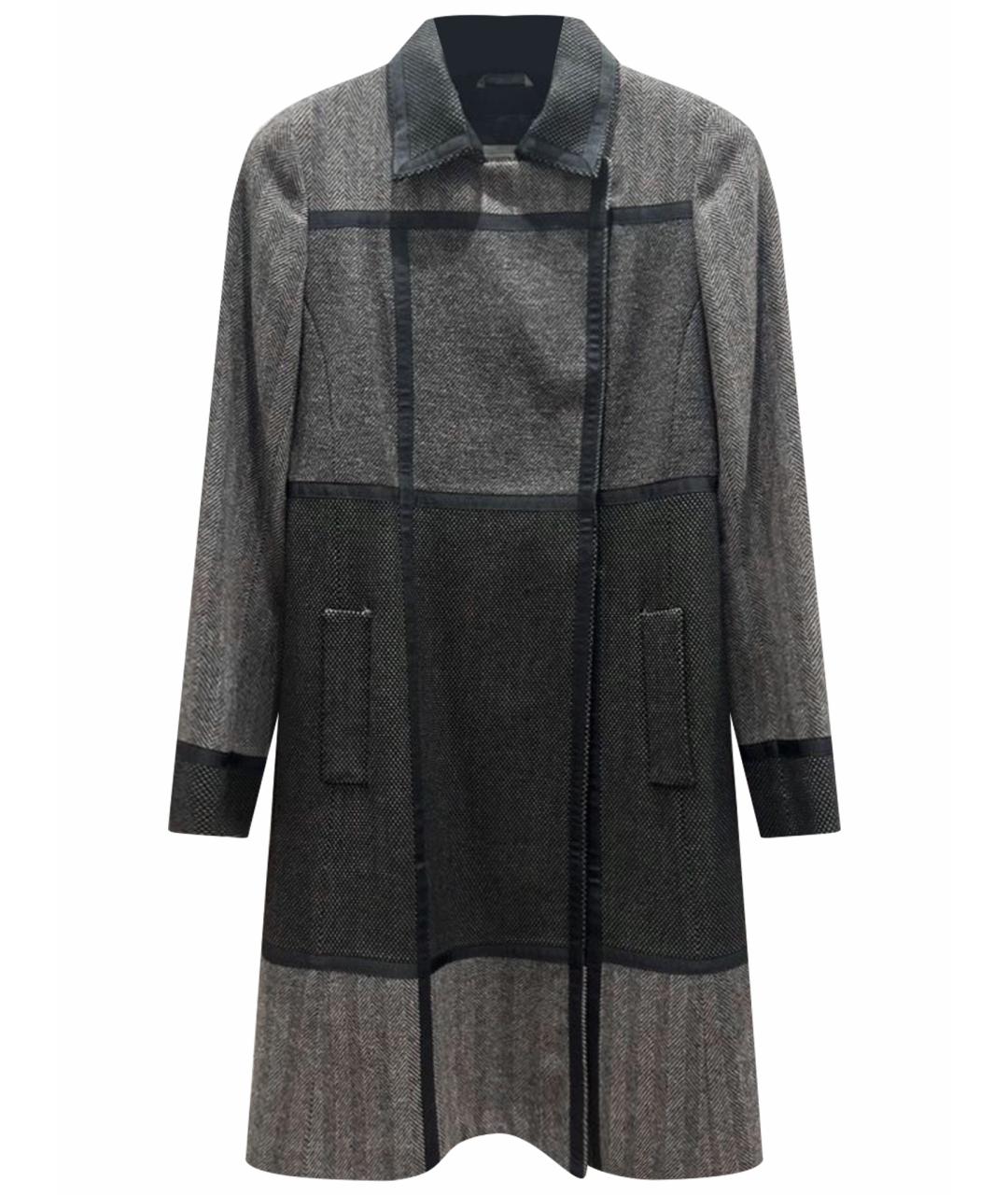 SPORTMAX Антрацитовое шерстяное пальто, фото 1