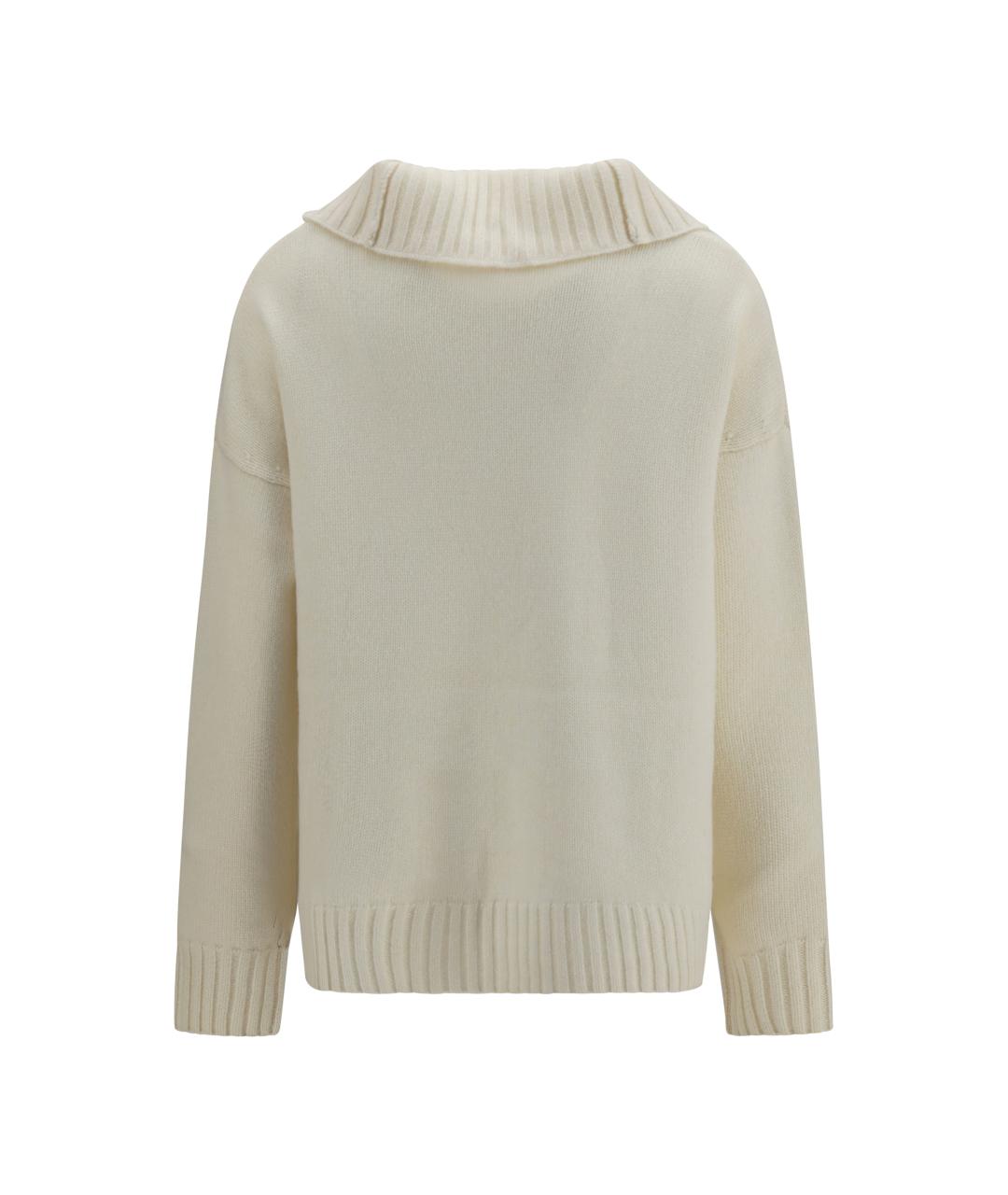 MAX MARA Белый кашемировый джемпер / свитер, фото 2
