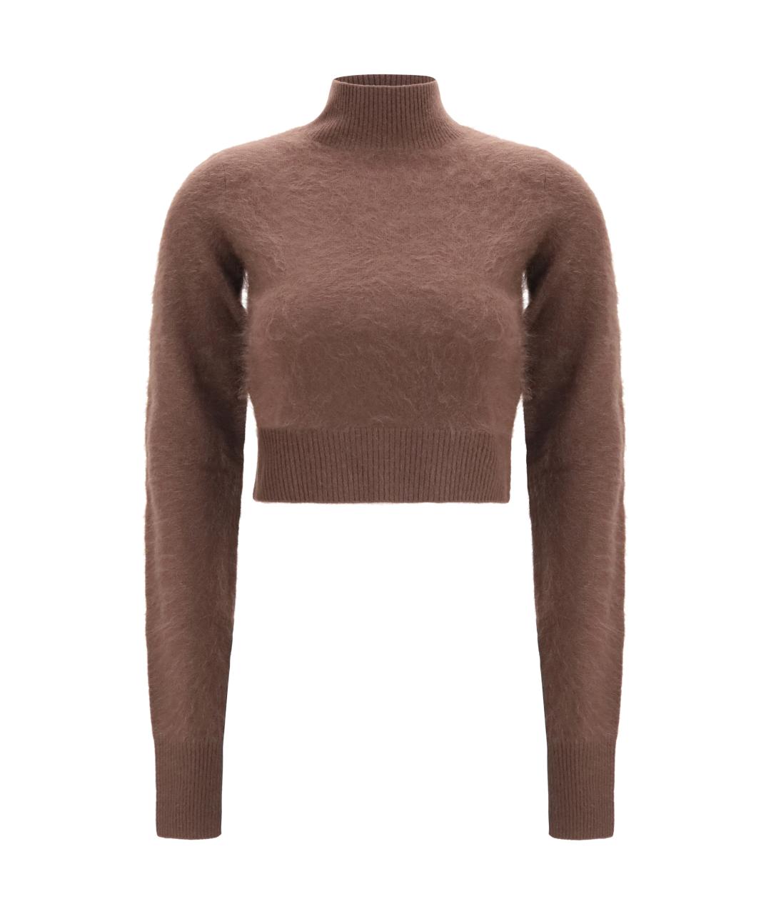 SPORTMAX Коричневая кашемировая водолазка, фото 1