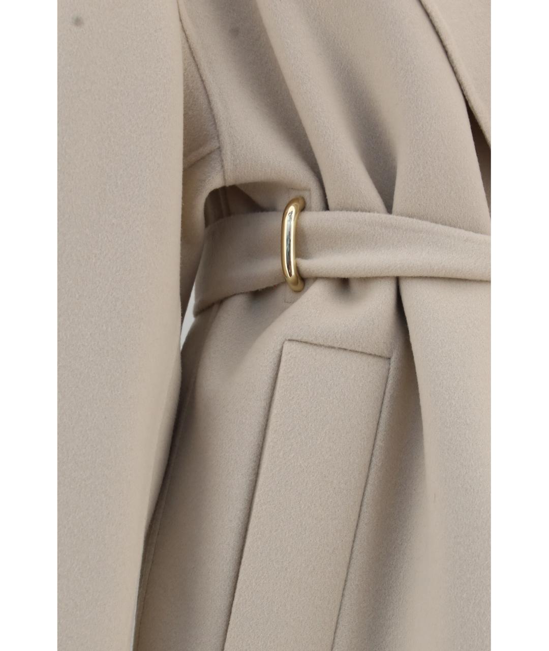 SPORTMAX Бежевое шерстяное пальто, фото 3