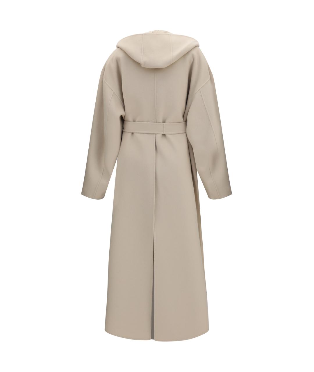 SPORTMAX Бежевое шерстяное пальто, фото 2