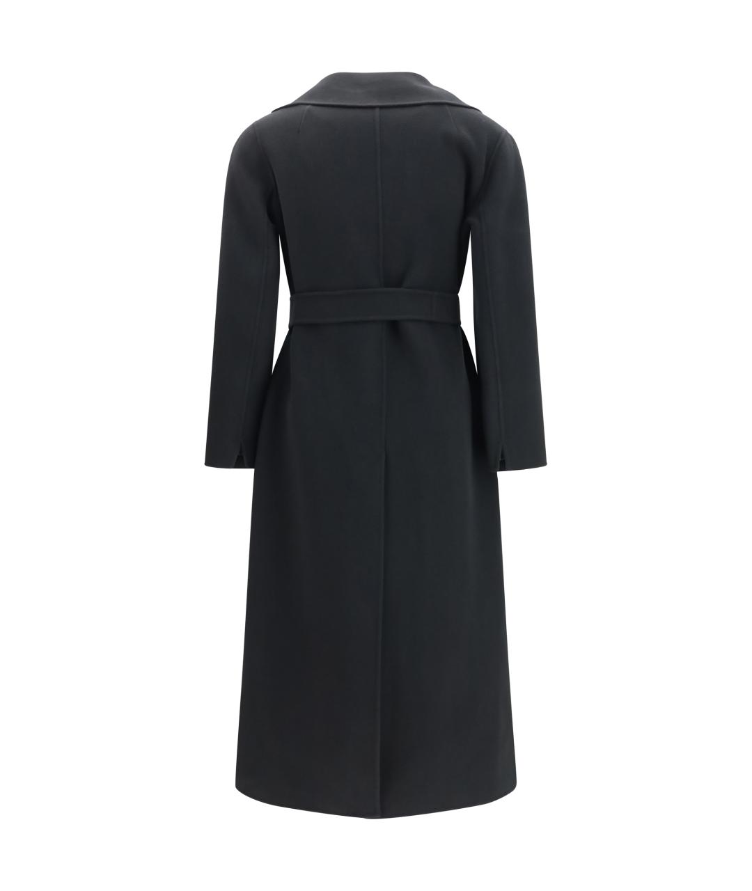 'S MAX MARA Черное шерстяное пальто, фото 2