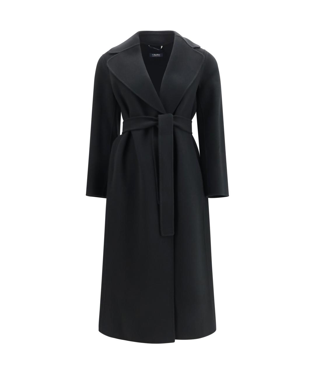 'S MAX MARA Черное шерстяное пальто, фото 1
