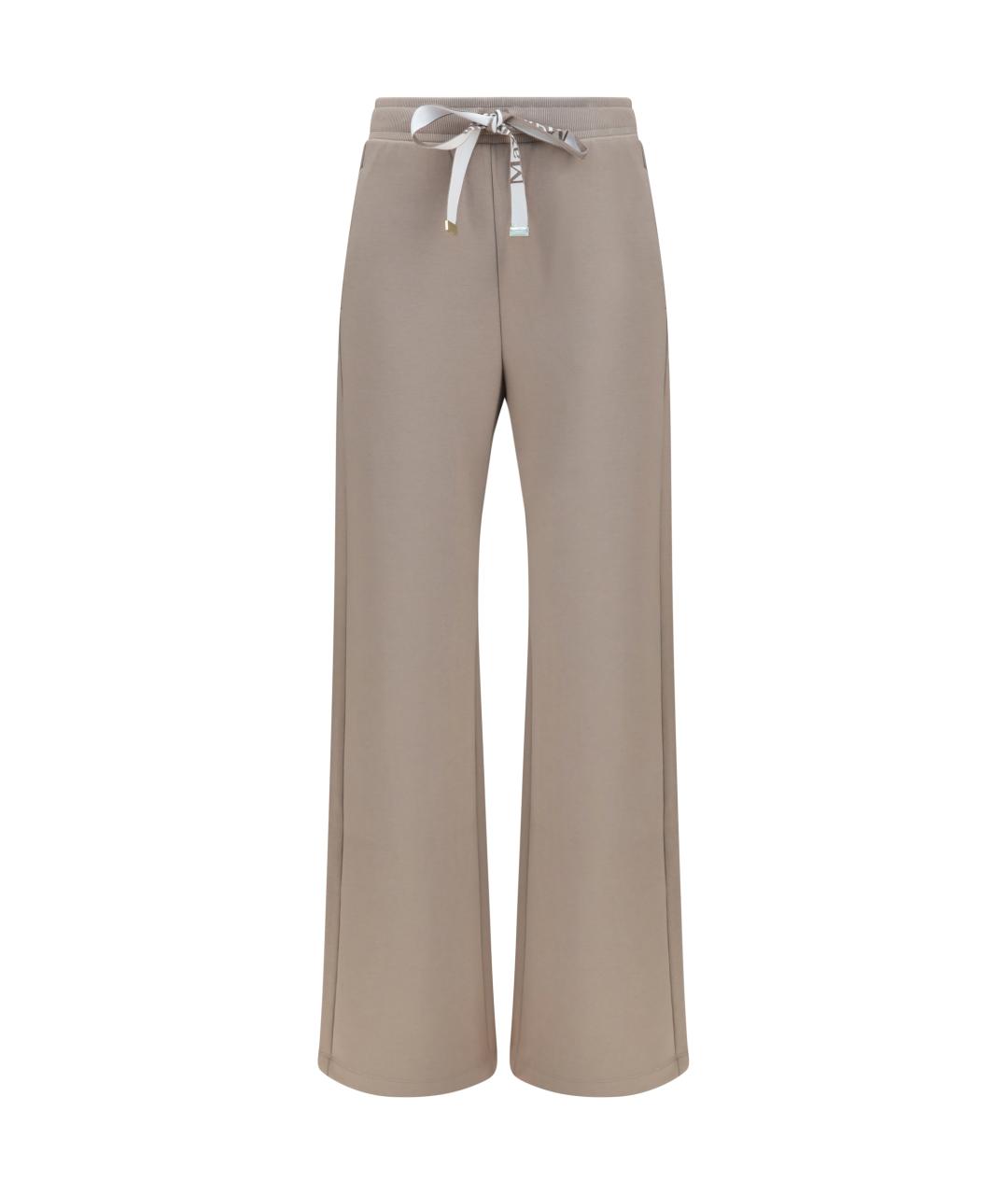 'S MAX MARA Бежевые хлопковые спортивные брюки и шорты, фото 1