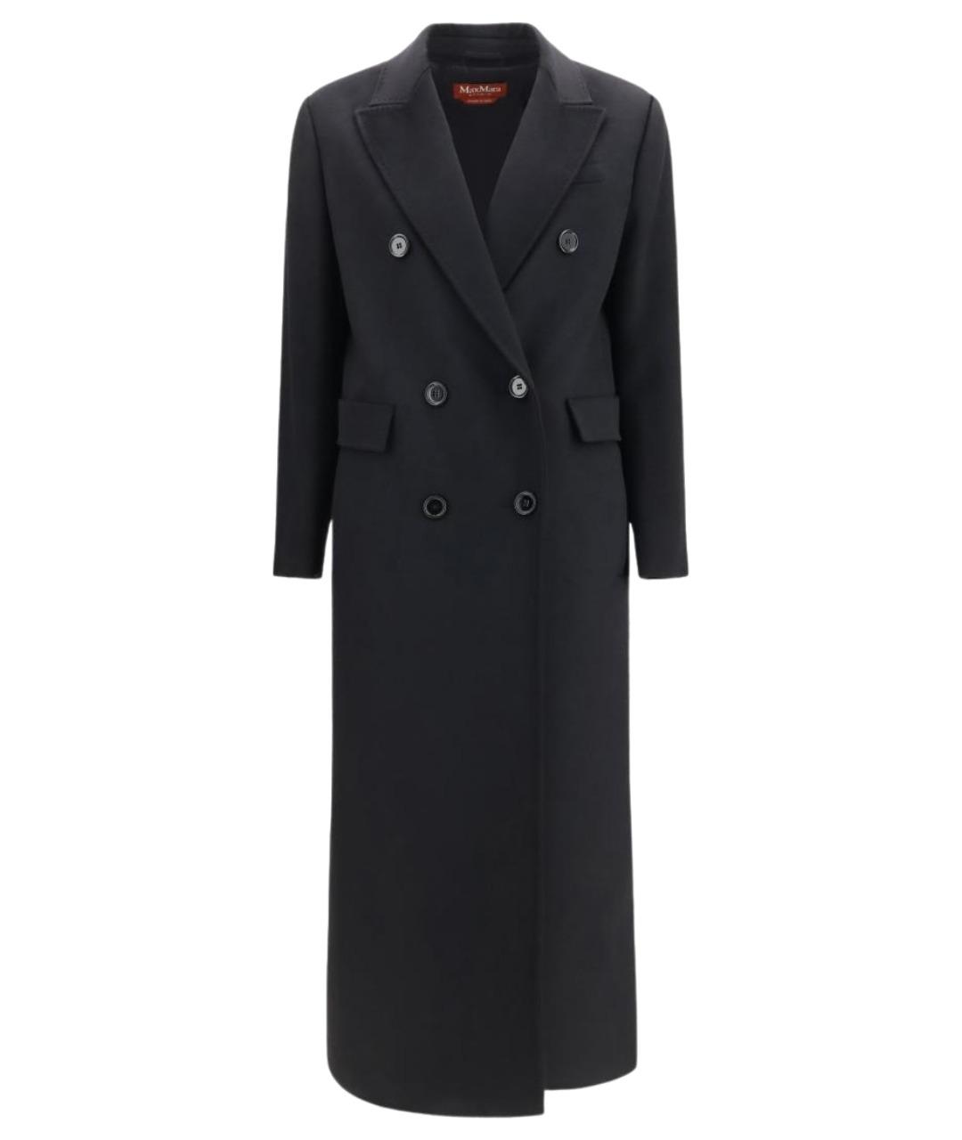MAX MARA STUDIO Черное шерстяное пальто, фото 1