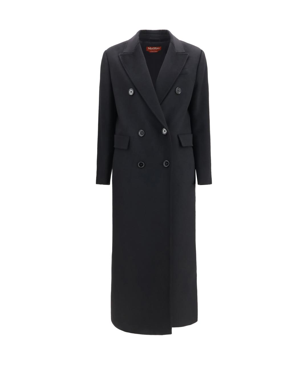 MAX MARA STUDIO Черное шерстяное пальто, фото 4
