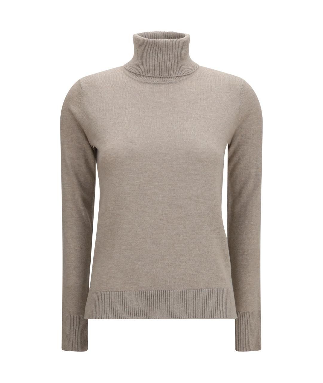 'S MAX MARA Бежевая шерстяная водолазка, фото 1