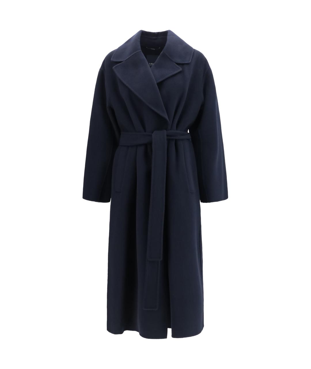 'S MAX MARA Синее шерстяное пальто, фото 1