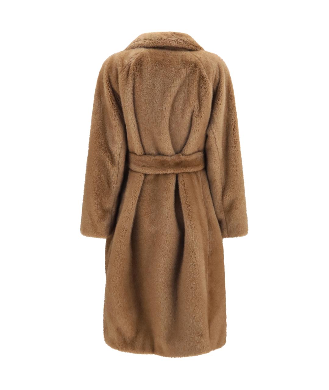 'S MAX MARA Коричневая полиэстеровая шуба, фото 2