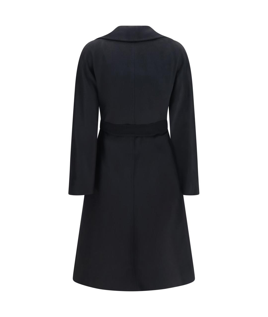 MAX MARA STUDIO Черное шерстяное пальто, фото 2