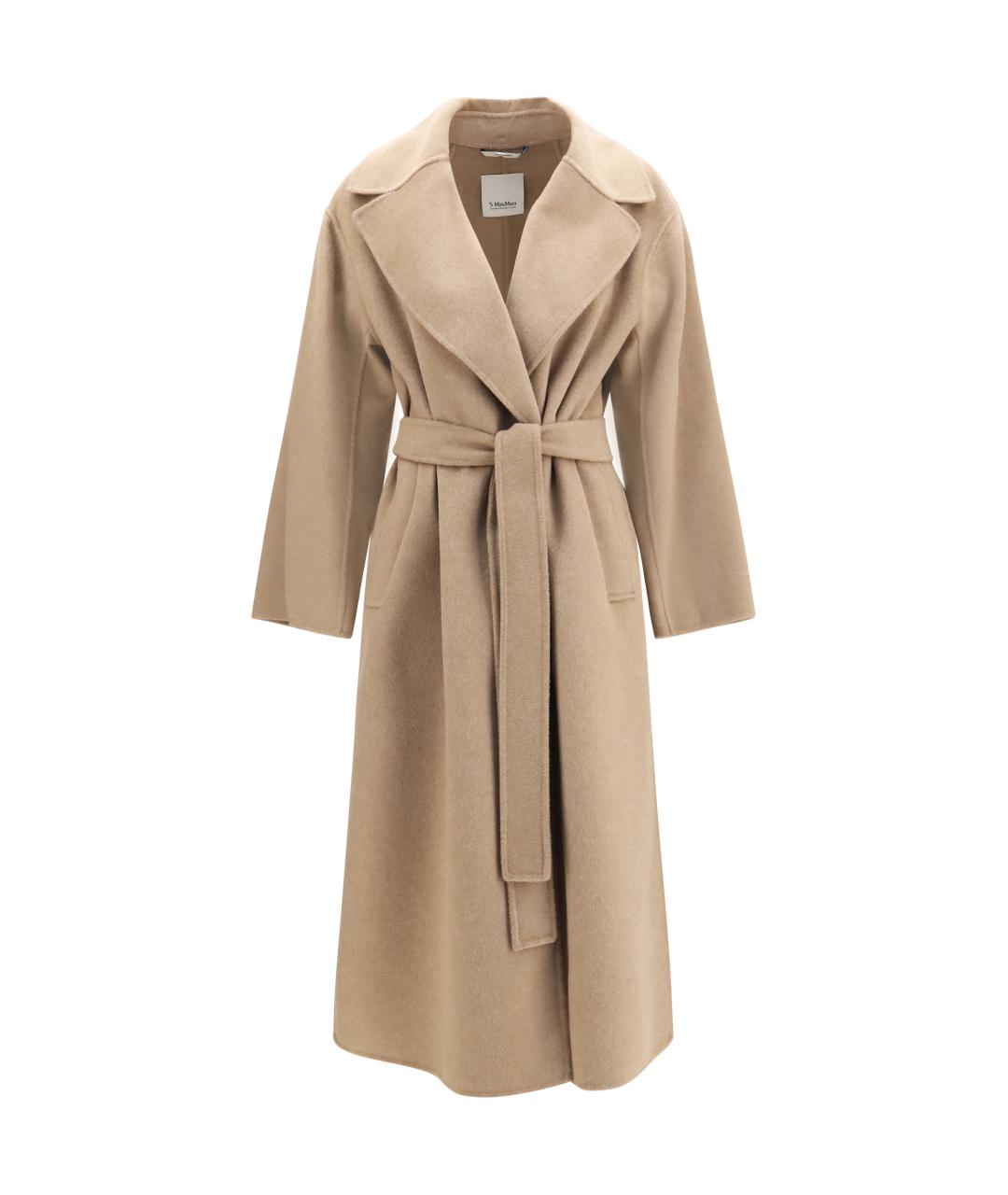 'S MAX MARA Бежевое шерстяное пальто, фото 1