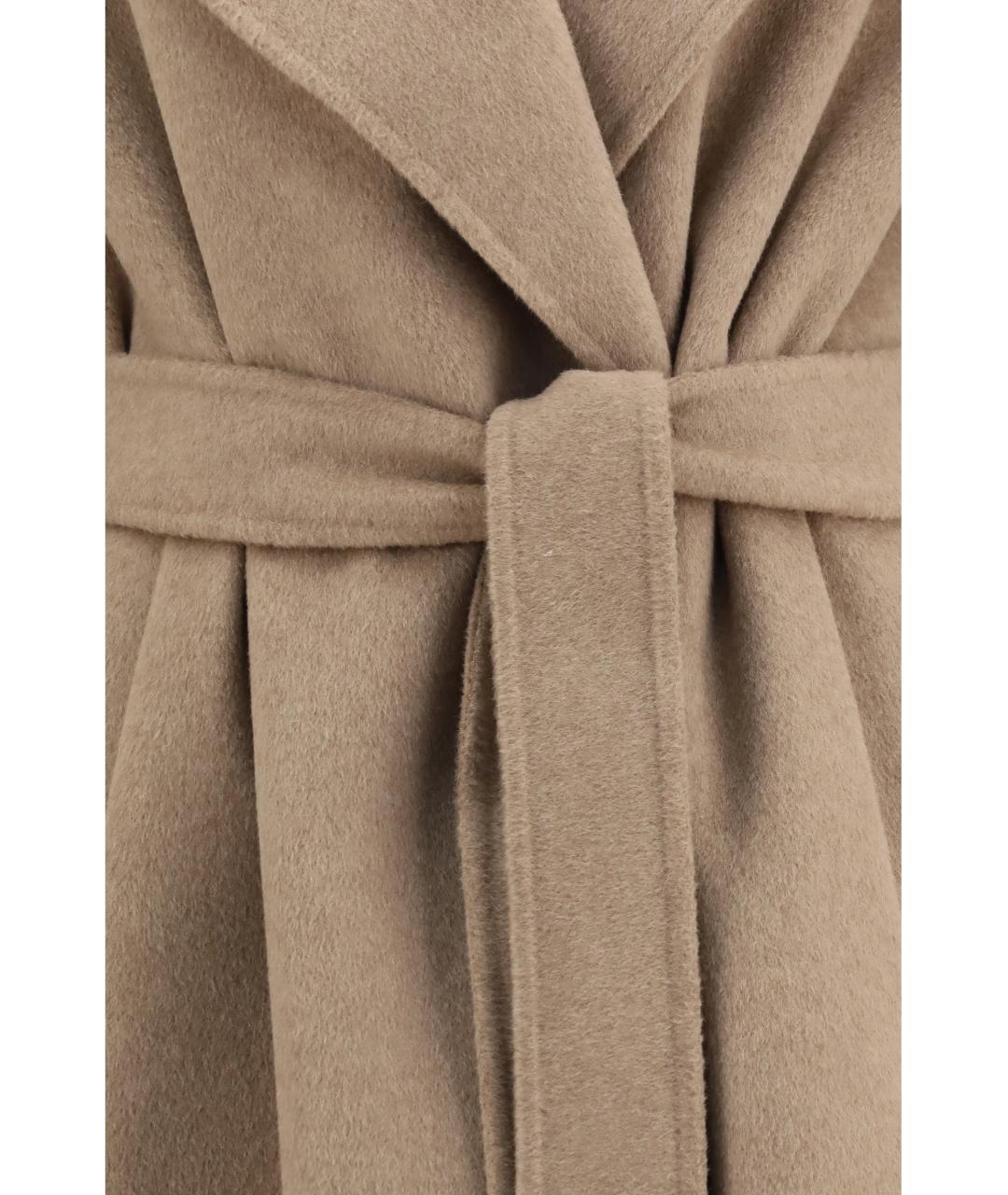 'S MAX MARA Бежевое шерстяное пальто, фото 3