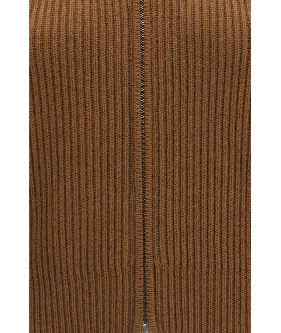 MAX MARA STUDIO Коричневый шерстяной джемпер / свитер, фото 3
