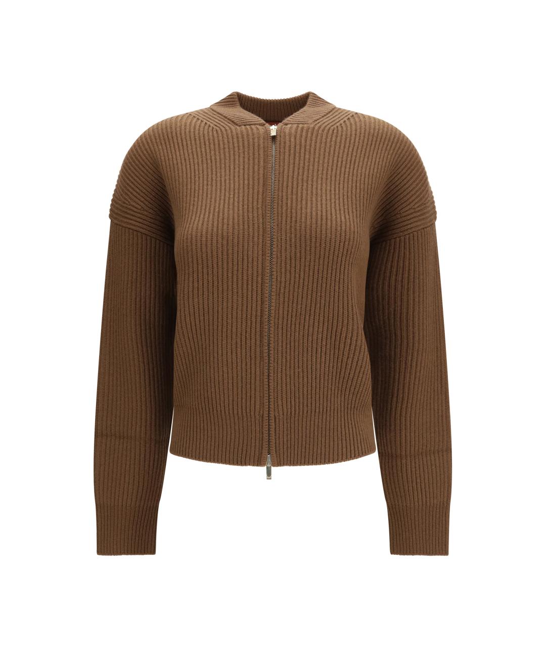 MAX MARA STUDIO Коричневый шерстяной джемпер / свитер, фото 1