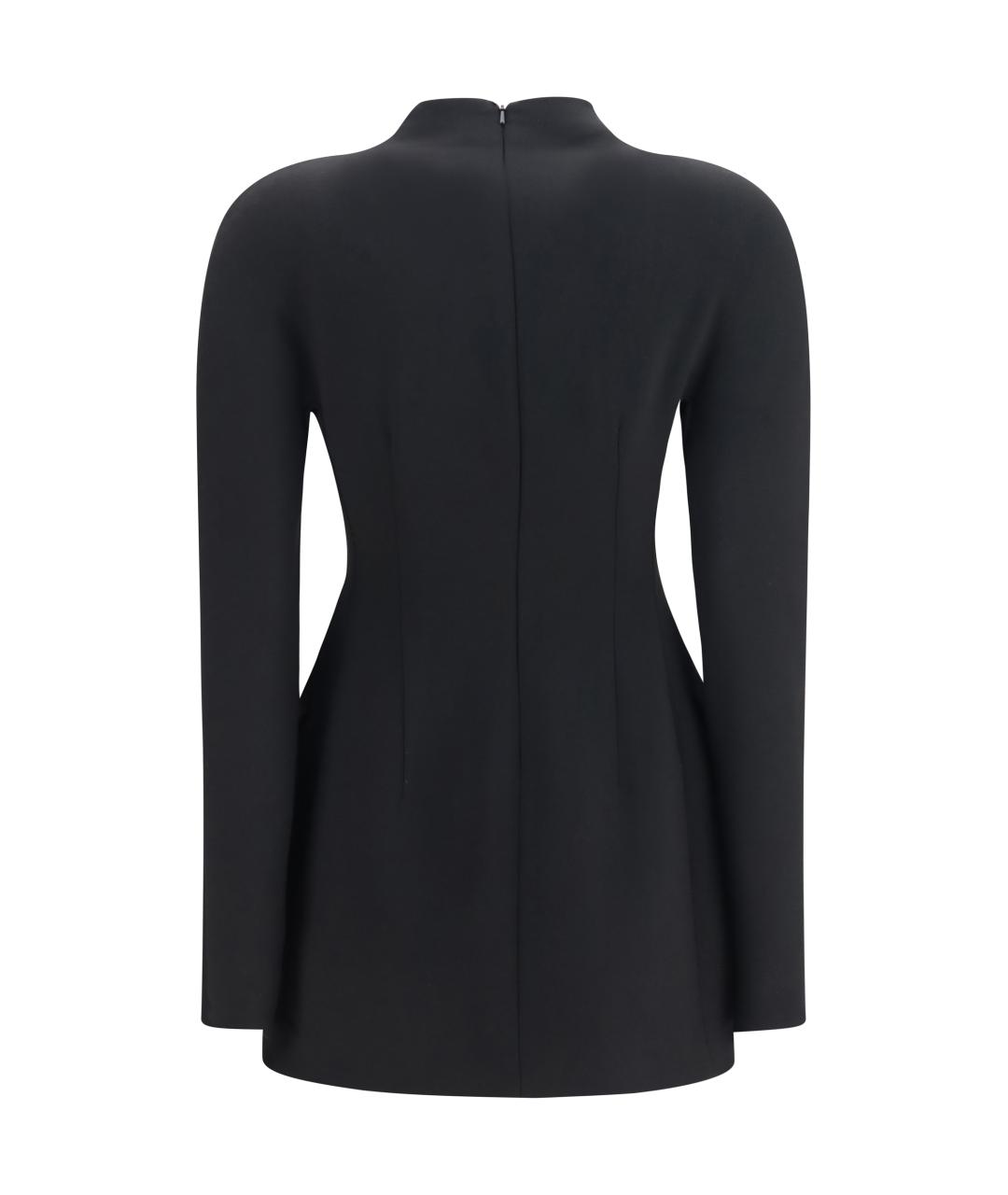SPORTMAX Черное синтетическое повседневное платье, фото 2
