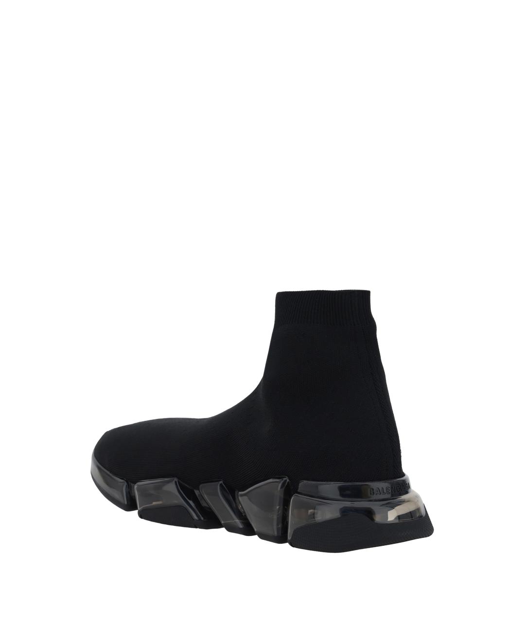 BALENCIAGA Черные текстильные высокие кроссовки / кеды, фото 3
