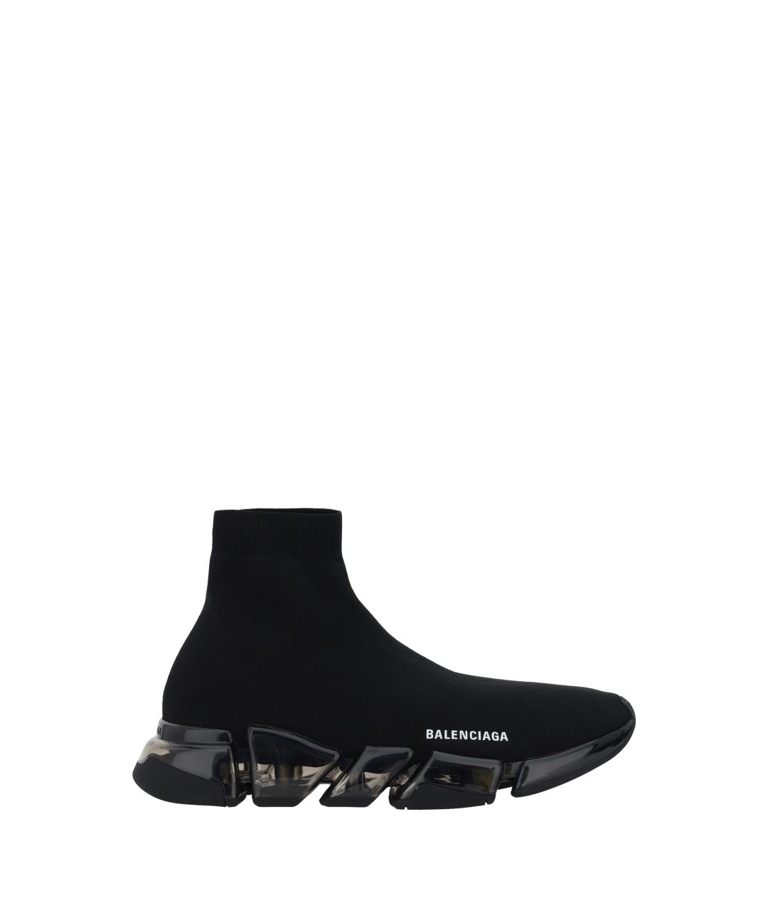 BALENCIAGA Черные текстильные высокие кроссовки / кеды, фото 4