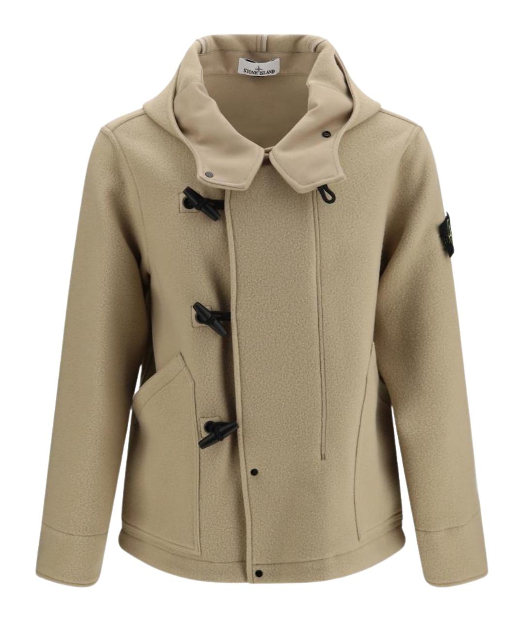 STONE ISLAND Бежевая шерстяная куртка, фото 1
