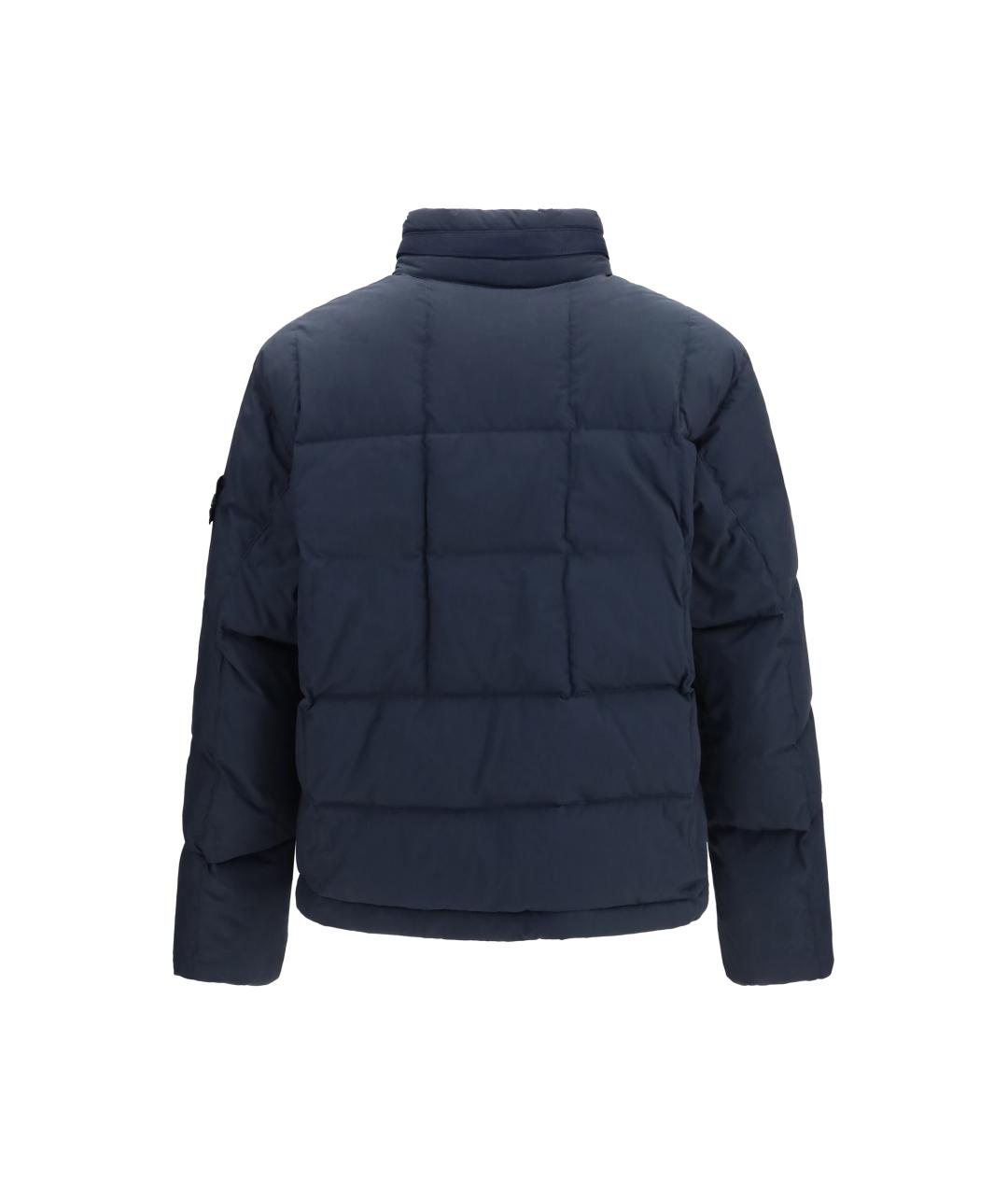 STONE ISLAND Синий нейлоновый пуховик, фото 2