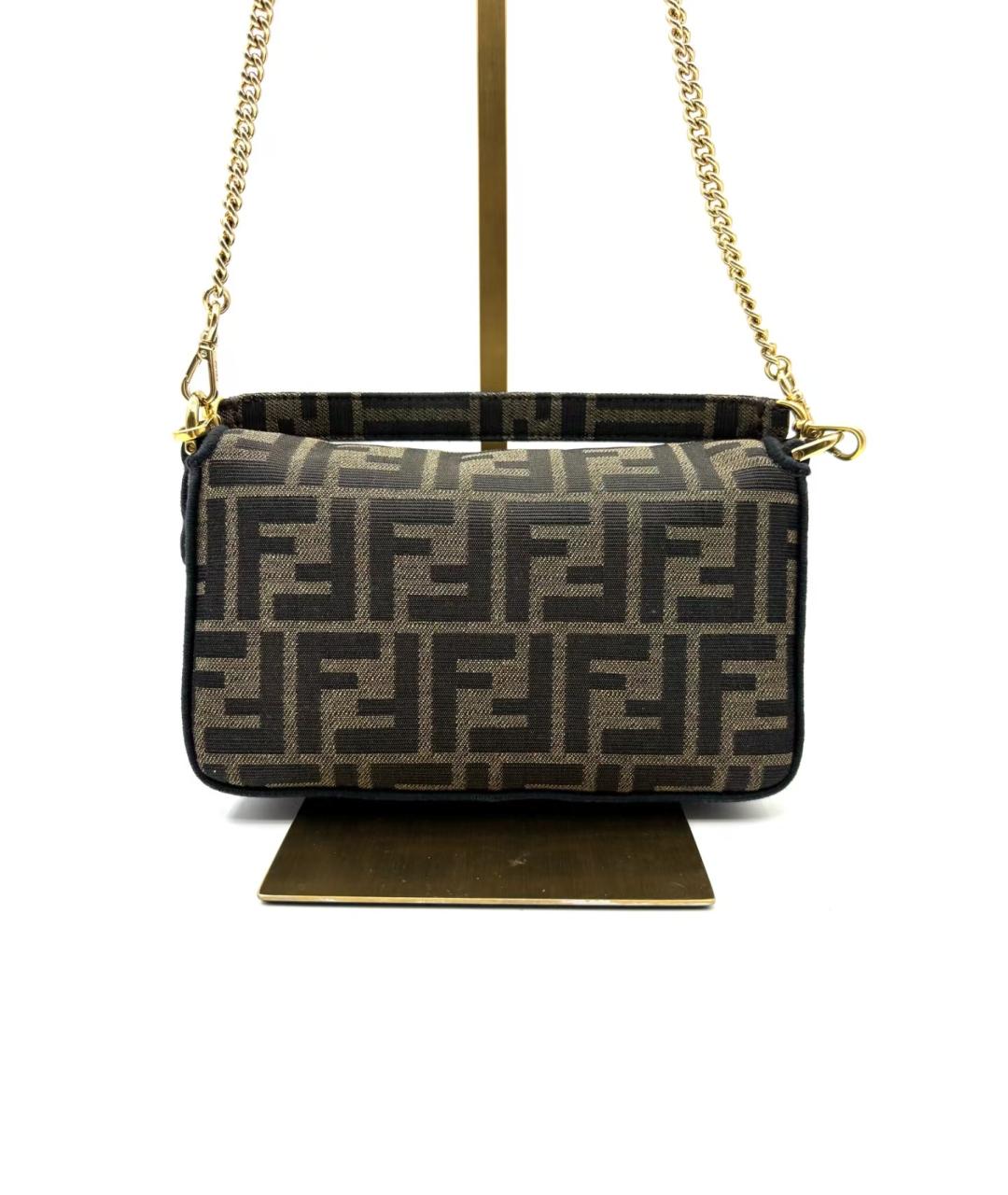 FENDI Коричневая сумка через плечо, фото 3