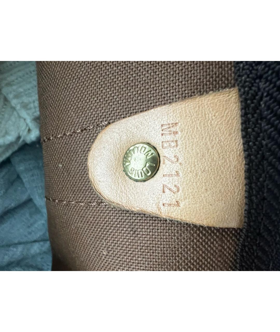 LOUIS VUITTON Коричневая дорожная/спортивная сумка из канвы, фото 4