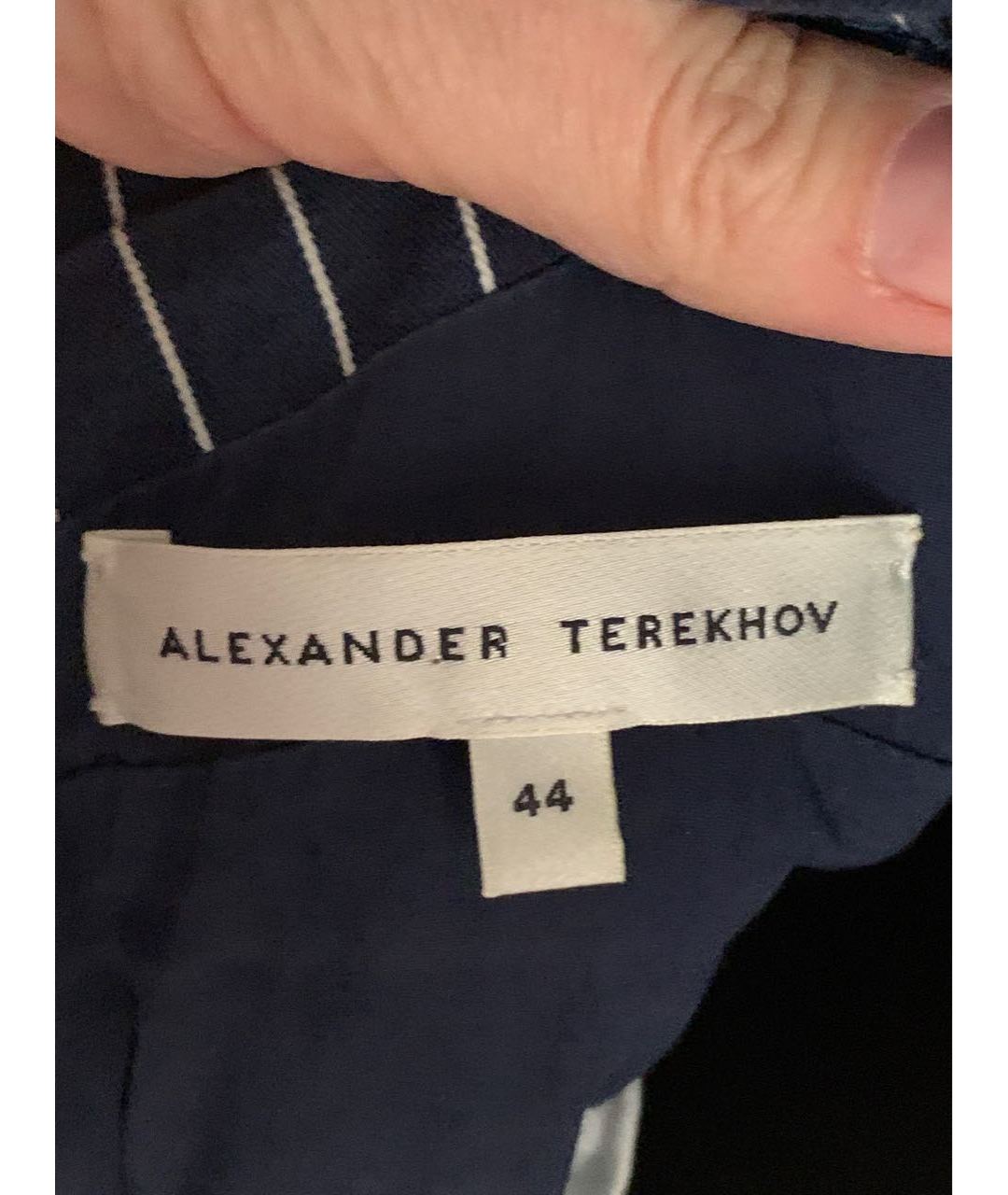 ALEXANDER TEREKHOV Темно-синее хлопковое повседневное платье, фото 3