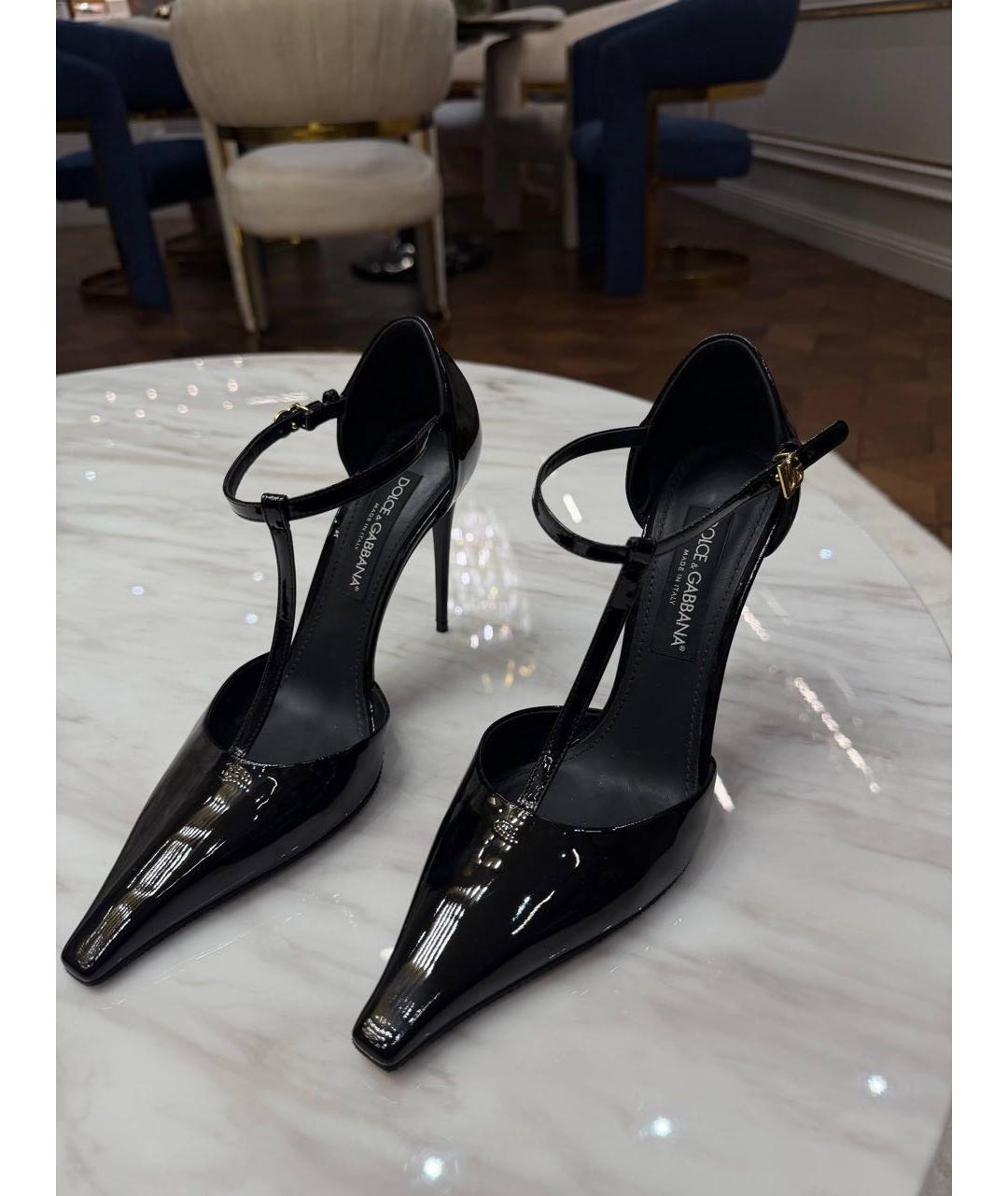 DOLCE&GABBANA Черные туфли из лакированной кожи, фото 2
