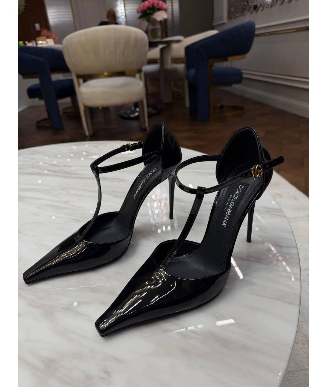 DOLCE&GABBANA Черные туфли из лакированной кожи, фото 3