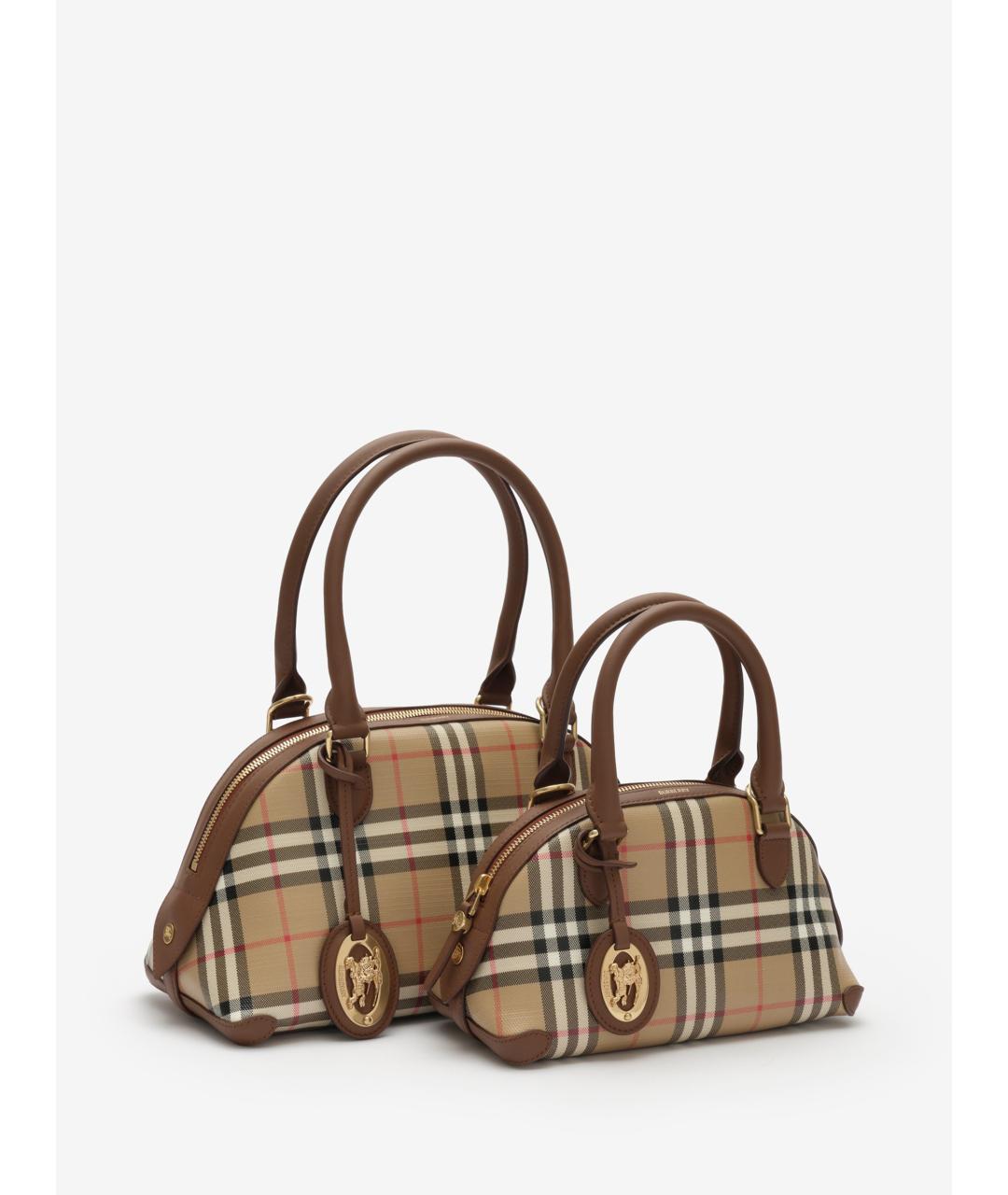 BURBERRY Бежевая сумка тоут из канвы, фото 6