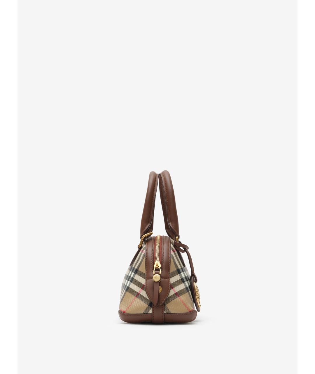 BURBERRY Бежевая сумка тоут из канвы, фото 4